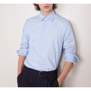 Officine Generale Light Blue Casual Button Down Shirt